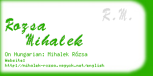 rozsa mihalek business card
